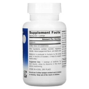 Viên ngậm melatonin bạc hà 1 mg 300 viên của Source Naturals Sleep Science 3 Thành phần vi chất của Source Naturals Sleep Science Melatonin Peppermint 1 mg 300 Lozenges 021078007111