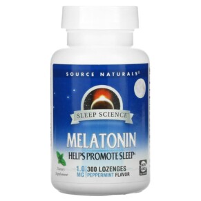 Thực phẩm bổ sung Source Naturals Sleep Science Melatonin Peppermint 1 mg 300 Lozenges 021078007111