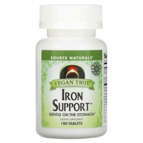 Thực phẩm bổ sung Source Naturals Vegan True Iron Support 180 Tablets 021078025924