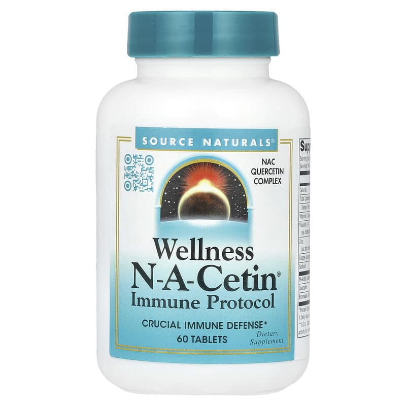 Source Naturals, Wellness N-A-Cetin®, 60 viên 021078029274