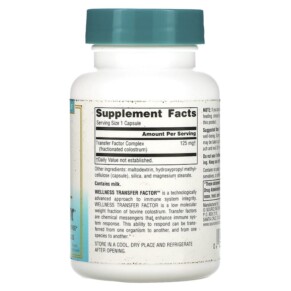 Viên uống Source Naturals Wellness Transfer Factor 125 mg 60 viên thực vật 3 Thành phần vi chất của Source Naturals Wellness Transfer Factor 125 mg 60 Vegetarian Capsules 021078026358