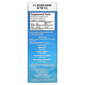 Sovereign Silver Bio-Active Silver Hydrosol Dropper-Top Hỗ Trợ Hằng Ngày + Tăng Cường Miễn Dịch 10 PPM 8 fl oz (236 ml) của Sovereign Silver 3 Thành phần vi chất của Sovereign Silver Bio-Active Silver Hydrosol Dropper-Top Daily + Immune Support 10 PPM 8 fl oz (236 ml) 684088232333