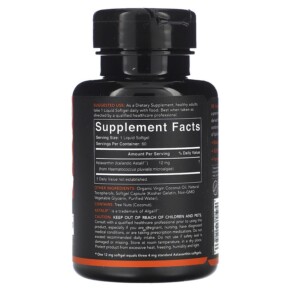 Thành phần vi chất của Sports Research Astaxanthin Triple Strength 12 mg 60 Softgels 023249012566