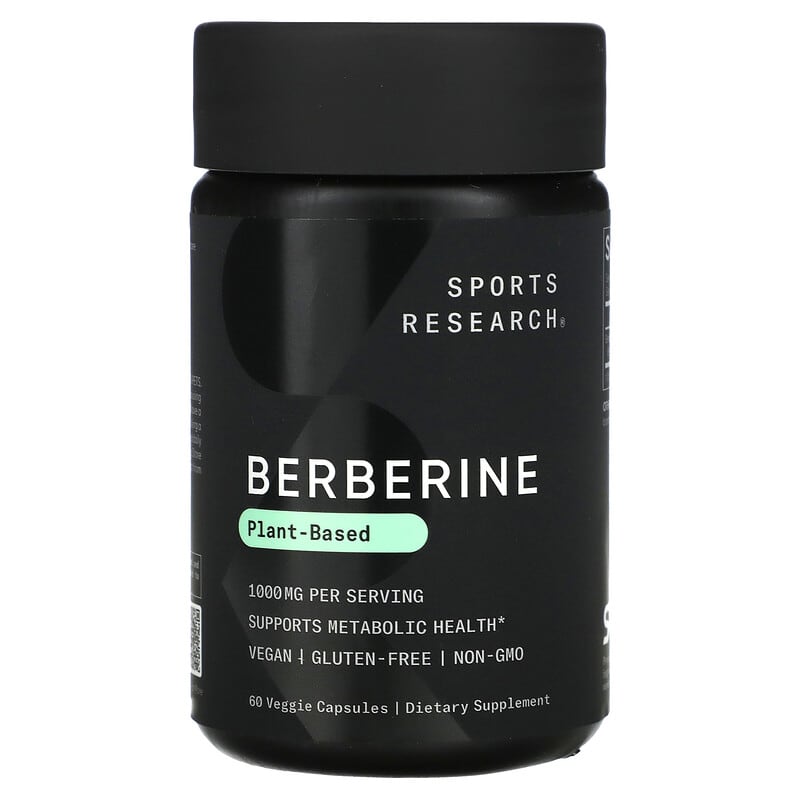 Sports Research, Berberine, 1.000 mg, 60 viên (500 mg/viên) 023249092155