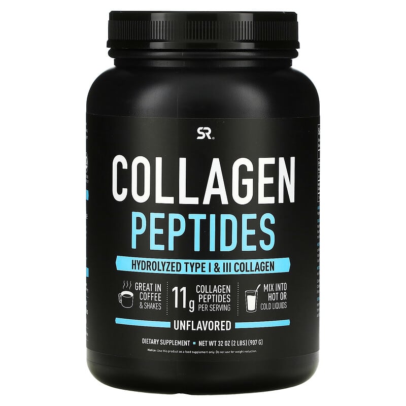 Collagen Peptides Thủy Phân Type I & III Không Mùi 32 oz 907 g của Sports Research 10 sports research collagen peptides hydrolyzed type i iii collagen unflavored 32 oz 907 g 84969 023249011781