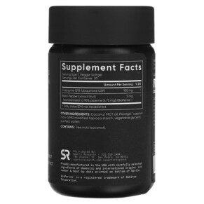 Viên Uống CoQ10 USP Grade với Bioperine 100 mg 30 viên nang mềm chay Sports Research 3 Thành phần vi chất của Sports Research CoQ10 USP Grade with Bioperine 100 mg 30 Veggie Softgels 023249011415