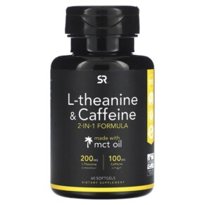 Thực phẩm bổ sung Sports Research L-Theanine & Caffeine 2-in-1 Formula 60 Softgels 023249012269