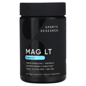 Thực phẩm bổ sung Sports Research MAG LT Magtein 2.000 mg 90 Veggie Capsules 023249091516