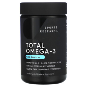 Thực phẩm bổ sung Sports Research Total Omega-3 120 Softgels 023249012825