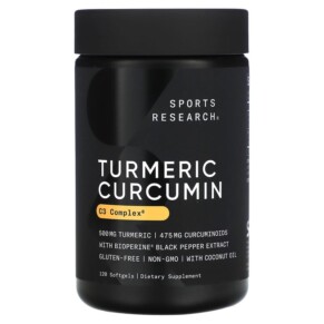 Thực phẩm bổ sung Sports Research Turmeric Curcumin 500 mg 120 Softgels 023249000839