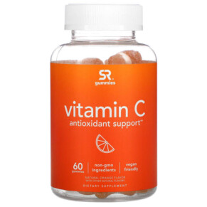 Thực phẩm bổ sung Sports Research Vitamin C Antioxidant Support Natural Orange 60 Gummies 023249090199