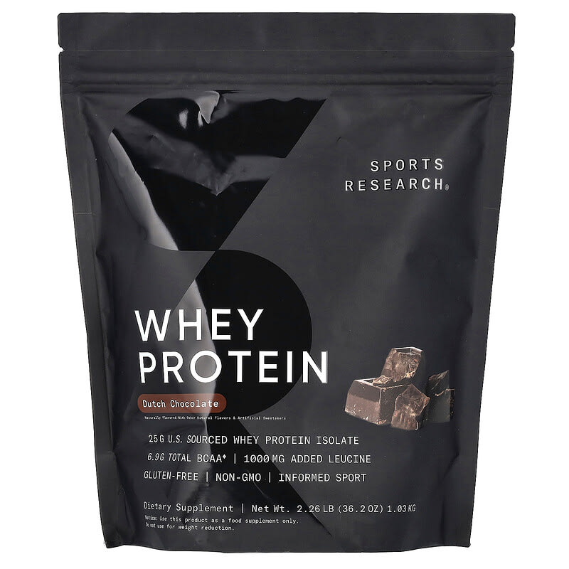 Bột Protein Whey Sports Research Hương Socola Hà Lan 2,26 lb (1,03 kg) 10 sports research whey protein dutch chocolate 2 26 lb 1 03 kg 138837 023249091868