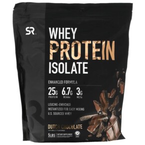 Thực phẩm bổ sung Sports Research Whey Protein Isolate Dutch Chocolate 5 lbs (2.27 kg) 023249090045