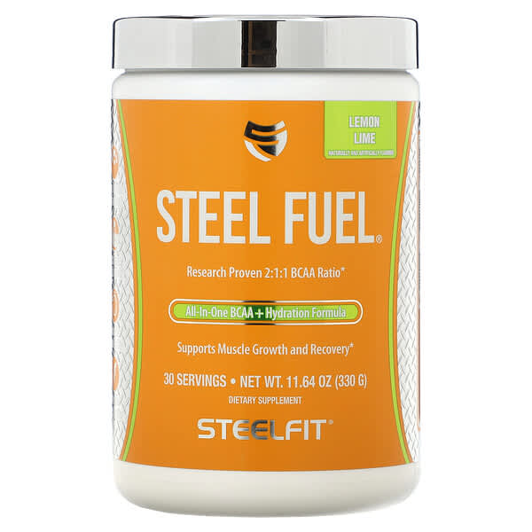 SteelFit Steel Fuel All-In-One BCAA + Hydration Formula Lemon Lime 11,64 oz 330 g 10 steelfit steel fuel all in one bcaa hydration formula lemon lime 11 64 oz 330 g 121620 732907050238