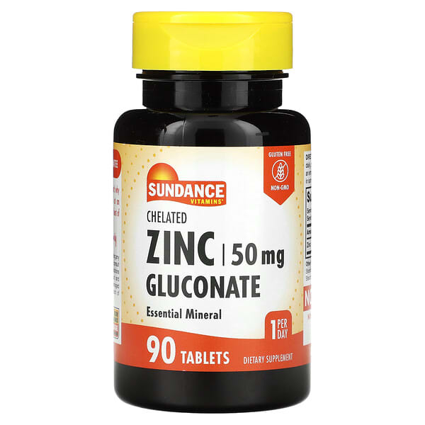 Sundance Vitamins Chelated Zinc Gluconate 50 mg 90 viên 10 sundance vitamins chelated zinc gluconate 50 mg 90 tablets 127148 840093103192