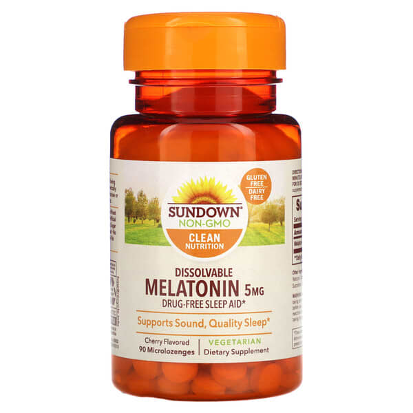 Sundown Naturals Dissolvable Melatonin Cherry 5 mg 90 viên 030768528164