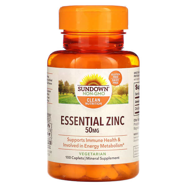 Sundown Naturals Essential Zinc 50 mg 100 viên 10 sundown naturals essential zinc 50 mg 100 caplets 32975 030768006914