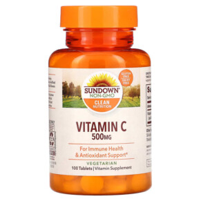 Thực phẩm bổ sung Sundown Naturals Vitamin C 500 mg 100 Tablets 030768005177