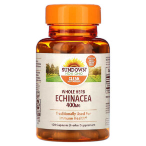 Thực phẩm bổ sung Sundown Naturals Whole Herb Echinacea 400 mg 100 Capsules 030768003395