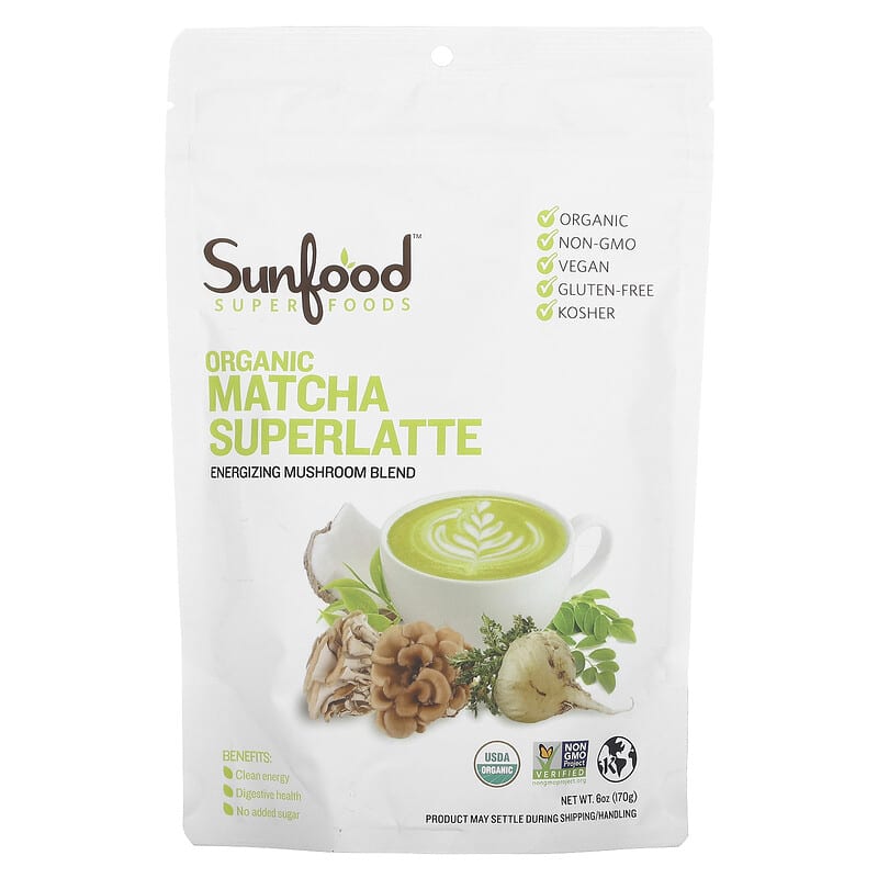 Sunfood, Organc Matcha Superlatte, 6 oz (170 g) 803813103322