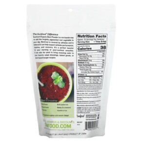 Thành phần vi chất của Sunfood Organic Beet Powder 8 oz (227 g) 803813101717