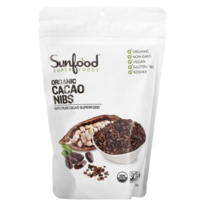 Thực phẩm bổ sung Sunfood Organic Cacao Nibs 8 oz (227 g) 803813030208