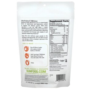 Sunfood Organic Wellness Super Blend Immunity 8 oz 227 g của Sunfood: Hỗn Hợp Tăng Cường Miễn Dịch Sunfood Organic Wellness 227g 3 Thành phần vi chất của Sunfood Organic Wellness Super Blend Immunity 8 oz (227 g) 803813102806