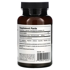 Thành phần vi chất của Sunfood Raw Shilajit 500 mg 90 Capsules 803813101137