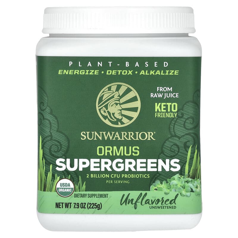 Sunwarrior, Ormus Supergreens, Unflavored, 7,9 oz (225 g) 814784021294