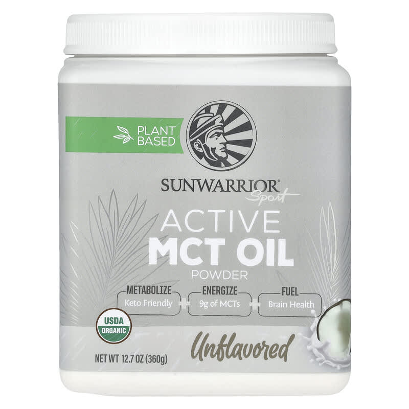 Sunwarrior, Sport, Active MCT Oil Powder, Unflavored, 12,7 oz (360 g) 810100920371