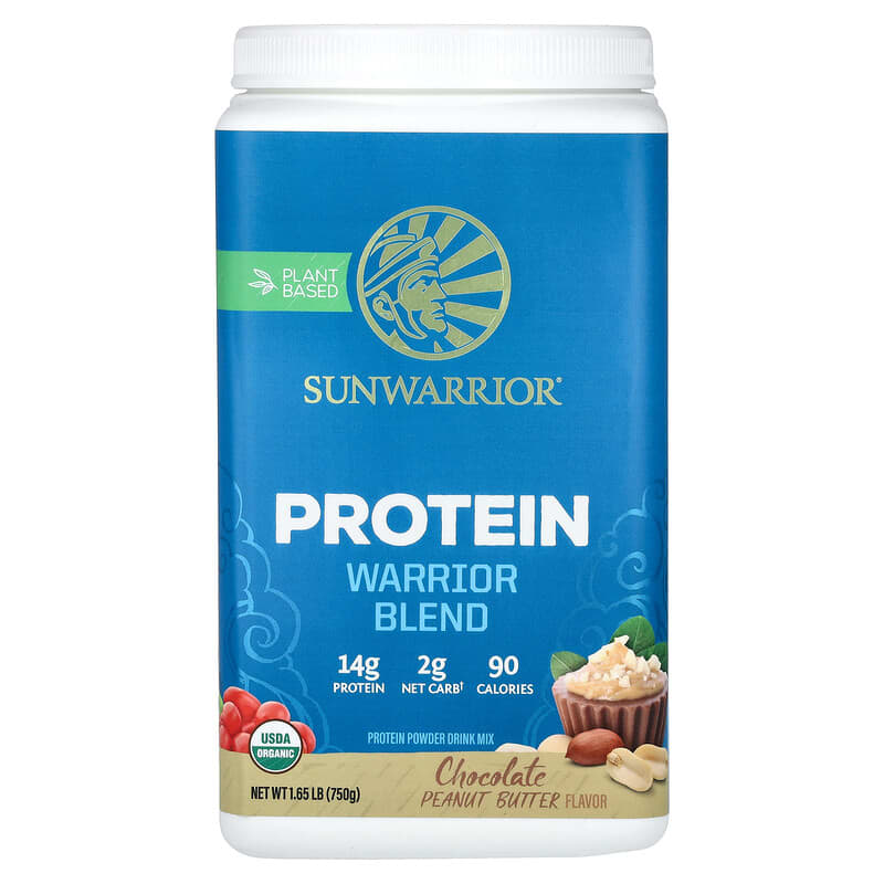 Sunwarrior, Warrior Blend, Protein, Chocolate Peanut Butter, 1,65 lb (750 g) 810100920678