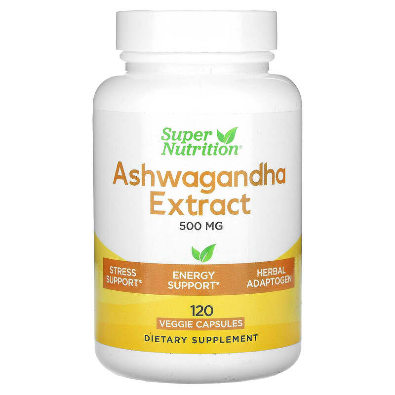 Super Nutrition, Ashwagandha, 500 mg, 120 viên 898220023646