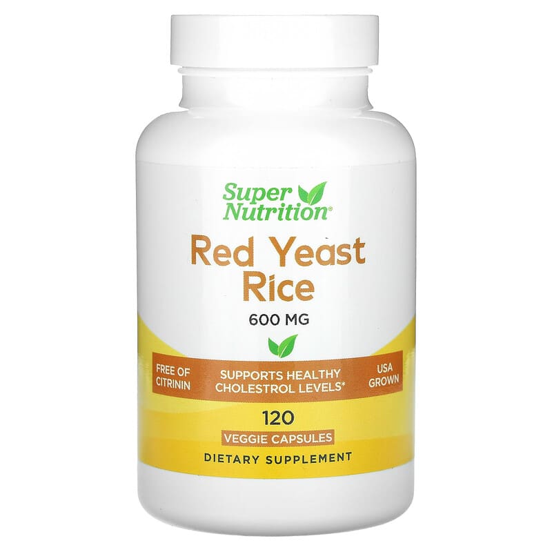 Supe Nutrition Gạo Đỏ 600 mg 120 viên 10 super nutrition red yeast rice 600 mg 120 veggie capsules 129575 898220023370
