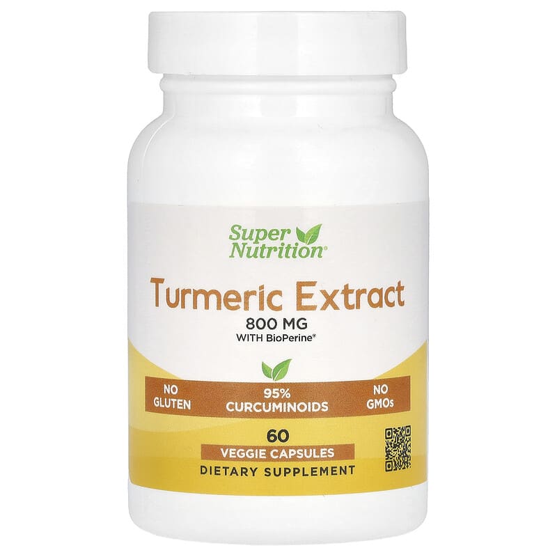 Tinh Chất Nghệ Super Nutrition Kết Hợp BioPerine 800 mg 60 viên 10 super nutrition turmeric extract with bioperine 800 mg 60 veggie capsules 137946 898220024476