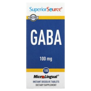 Thực phẩm bổ sung Superior Source GABA 100 mg 100 MicroLingual Instant Dissolve Tablets 076635909001