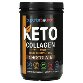 Thực phẩm bổ sung Superior Source Keto Collagen Powder with MCTs Chocolate 14 oz (397 g) 076635400508