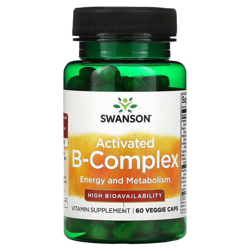 Swanson Activated B-Complex 60 viên chay Swanson 10 swanson activated b complex 60 veggie caps 110989 087614028156