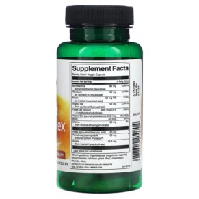 Viên uống Swanson Activated B-Complex hàm lượng cao & khả năng hấp thụ sinh học 60 viên chay của Swanson 3 Thành phần vi chất của Swanson Activated B-Complex High Potency and Bioavailability 60 Veggie Capsules 087614210704