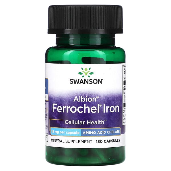 Swanson Albion Ferrochel Iron 18 mg 180 viên 087614020761