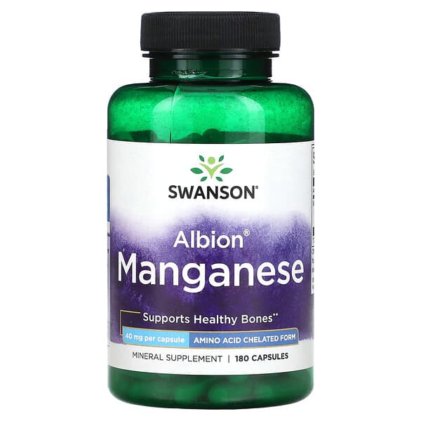 Swanson Albion Manganese 40 mg 180 viên 10 swanson albion manganese 40 mg 180 capsules 118054 087614020723