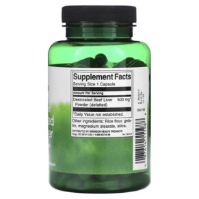 Swanson Argentinian Desiccated Beef Liver 500 mg 120 viên Gan Bò Sấy Khô Argentina 3 Thành phần vi chất của Swanson Argentinian Desiccated Beef Liver 500 mg 120 Capsules 087614111988