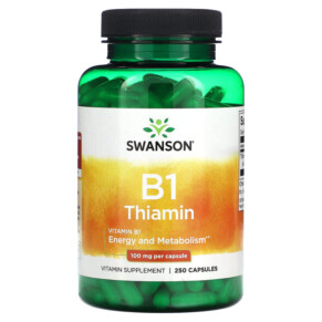 Thực phẩm bổ sung Swanson B1 Thiamin 100 mg 250 Capsules 087614010168