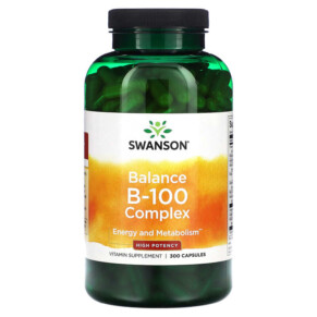 Thực phẩm bổ sung Swanson Balance B-100 Complex High Potency 300 Capsules 087614010564