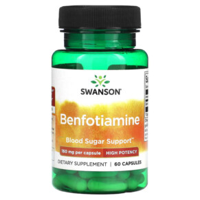Thực phẩm bổ sung Swanson Benfotiamine High Potency 160 mg 60 Capsules 087614029764