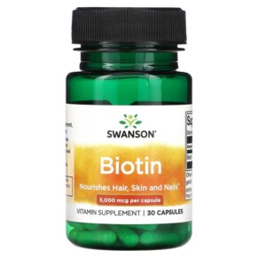 Thực phẩm bổ sung Swanson Biotin 5.000 mcg 30 Capsules 087614112398