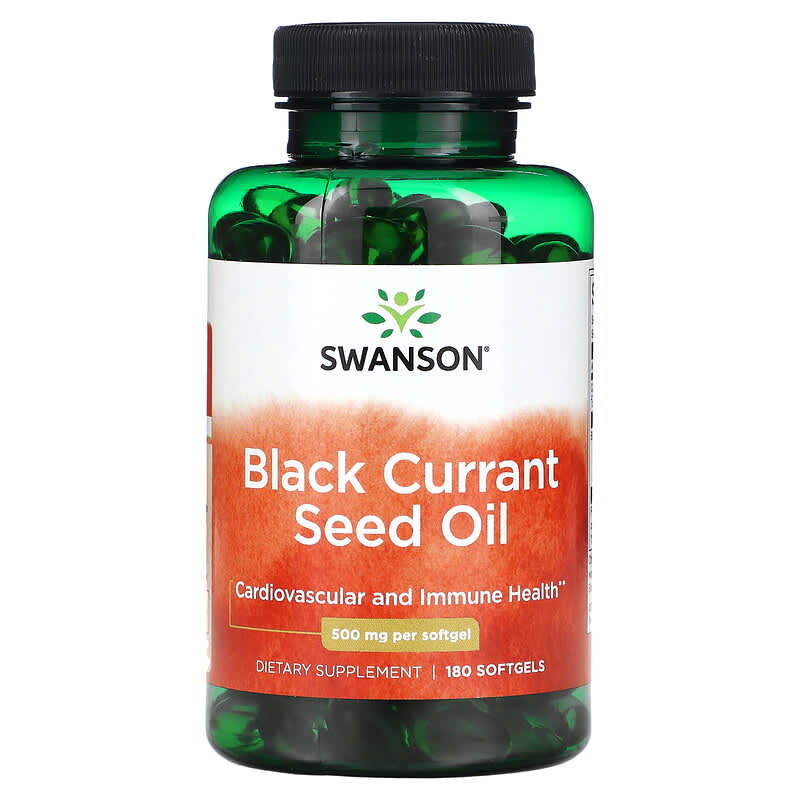 Dầu hạt lý chua đen Swanson Black Currant Seed Oil 500 mg 180 viên nang mềm của Swanson 10 swanson black currant seed oil 500 mg 180 softgels 118489 087614170138