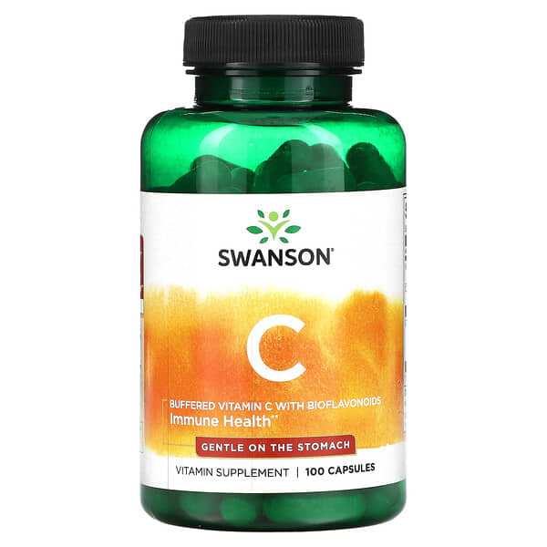 Swanson Buffered Vitamin C with Bioflavonoids 100 viên 10 swanson buffered vitamin c with bioflavonoids 100 capsules 118378 087614019444