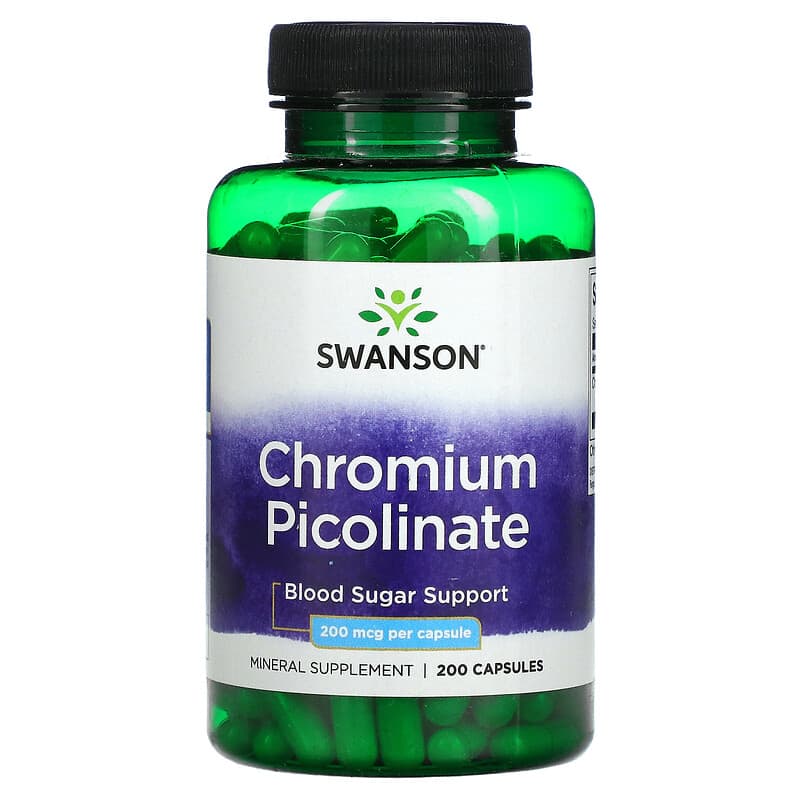 Swanson Chromium Picolinate 200 mcg 200 viên nang Swanson 10 swanson chromium picolinate 200 mcg 200 capsules 110998 087614019239