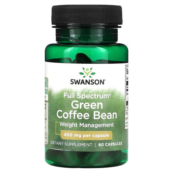Swanson Full Spectrum Green Coffee Bean 400 mg 60 viên 10 swanson full spectrum green coffee bean 400 mg 60 capsules 118295 087614115221