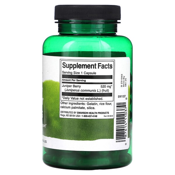 Swanson Full Spectrum Juniper Berries 520 mg 100 viên 9 Swanson Full Spectrum Juniper Berries 520 mg 100 viên 087614110370